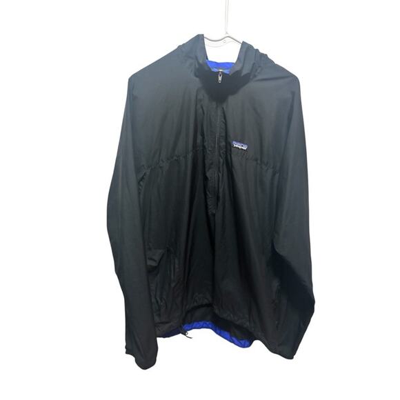 Patagonia Velocity Windbreaker Half Zip Pullover Shell Jacket Black Mens Large - Picture 1 of 8